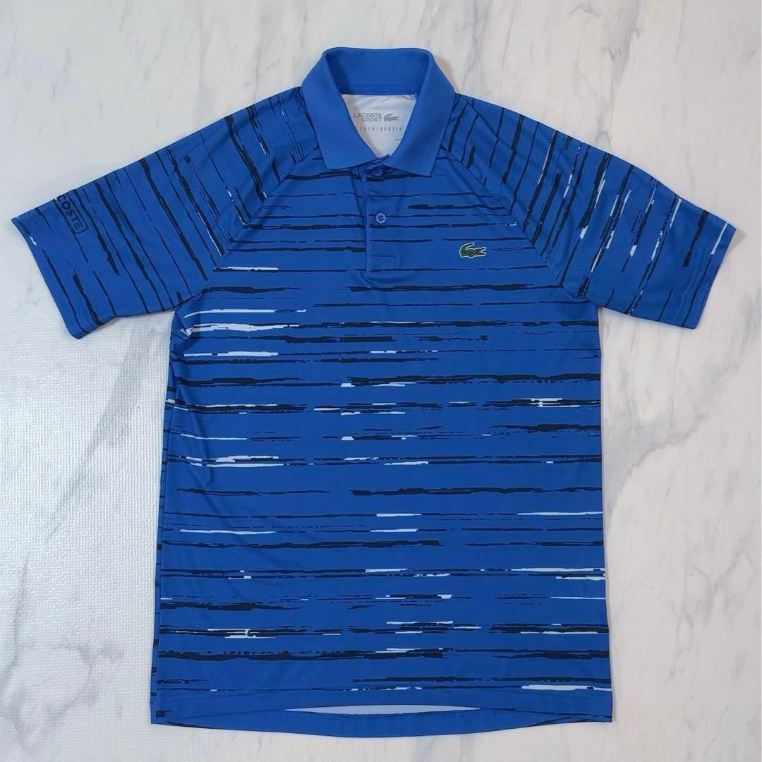 ラコステ ノバク ジョコビッチ テニスウェア ポロシャツ 青 - メルカリ