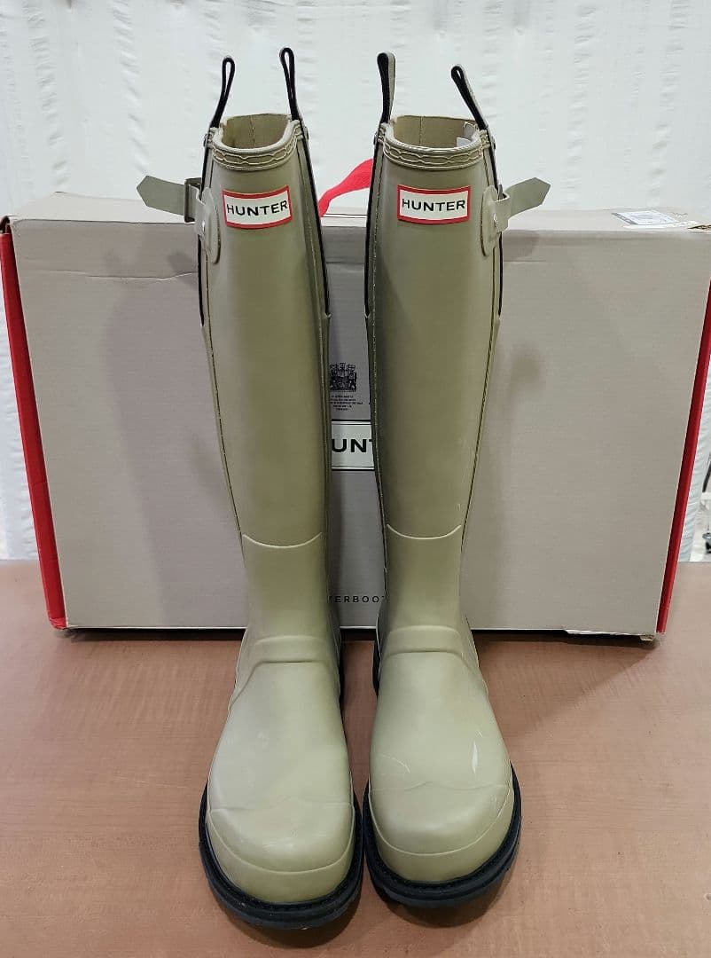 HUNTER 長靴 オリーブグリーン UK8 日本サイズ26.5cm　新品未使用 HUNTER（ハンター） メンズ オリジナル レインブーツ 長靴 ブラック 黒