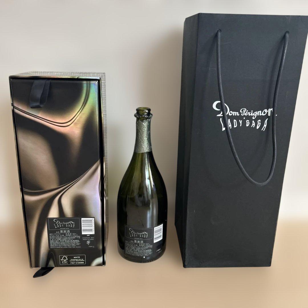 ドンペリニヨン レディガガ 限定 2010ドンペリ白 空箱・空瓶・袋