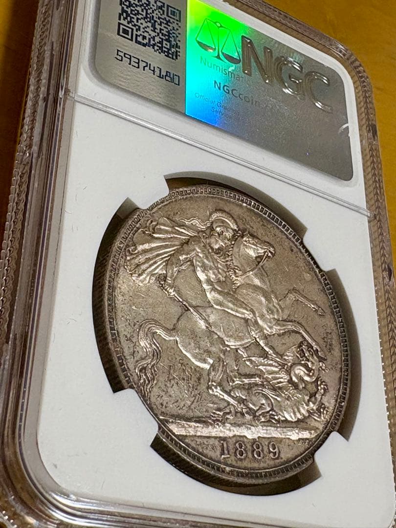 1889 イギリス MS62 ジュビリーヘッド ヴィクトリア女王 クラウン 銀貨