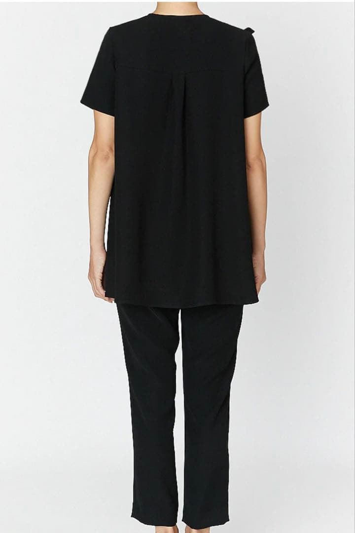 ナエマ様専用 yoko chan ハーフスリーブフリルトリムブラウス38 - メルカリ