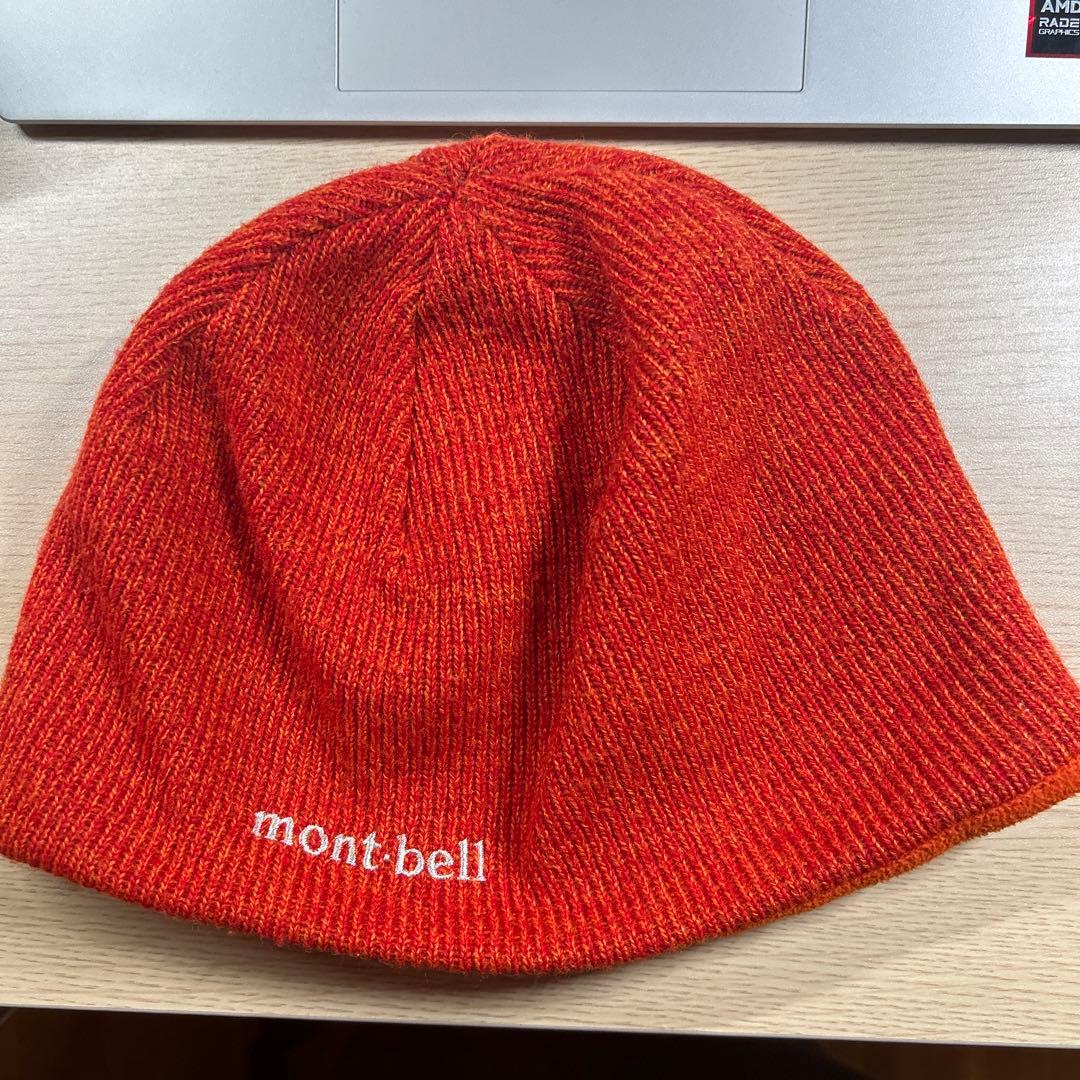 mont-bell ニット帽 オレンジ 57〜60cm - メルカリ