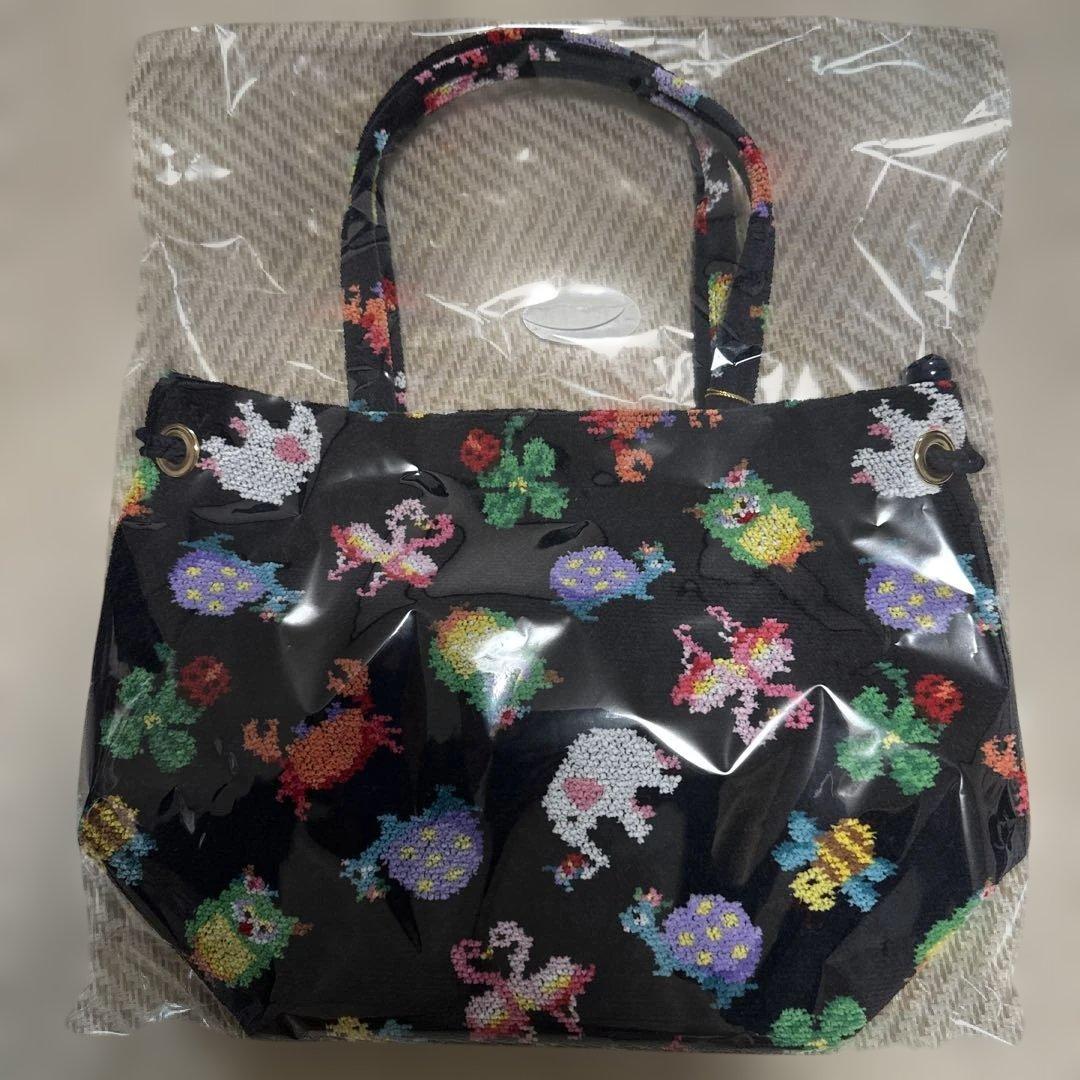 フェイラー 巾着バッグ☆神崎恵コラボ☆ファンキーフォーチュン・ネイビー フェイラー 巾着バッグ☆神崎恵コラボ☆ファンキーフォーチュン