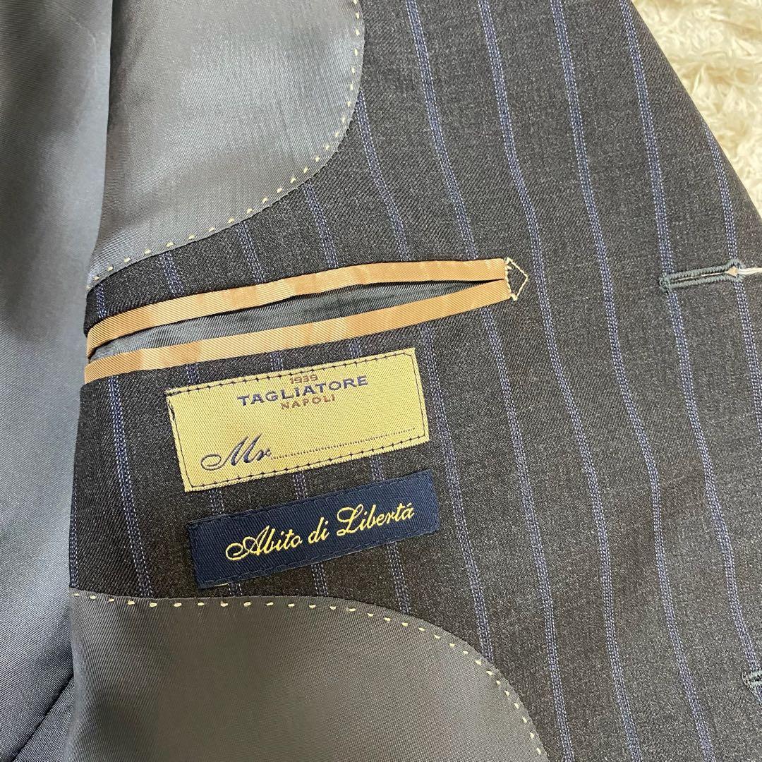 タリアトーレ Super120's 3B スーツ グレー系 ストライプ 48 - メルカリ