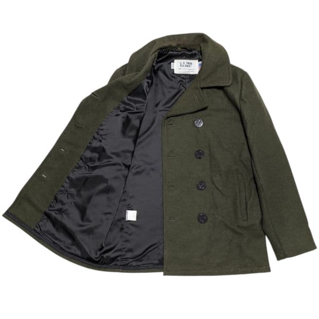 【極美品】 Schott USA製 740N 40 ピーコート カーキ 希少 Schott N.Y.C（ショット） SCHOTT 7658 US740N ピーコート ジャケット