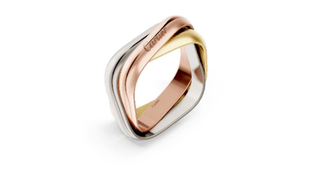 みかん様【新品】カルティエ トリニティ クッションリング クラシックモデル55号 カルティエの新作トリニティクッションリング！最速レビュー