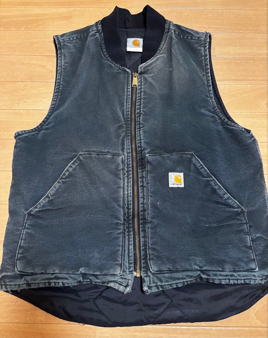Carhartt ダックワークベスト　グリーン 中古・古着通販】CarHartt (カーハート) ダックベスト グリーン サイズ