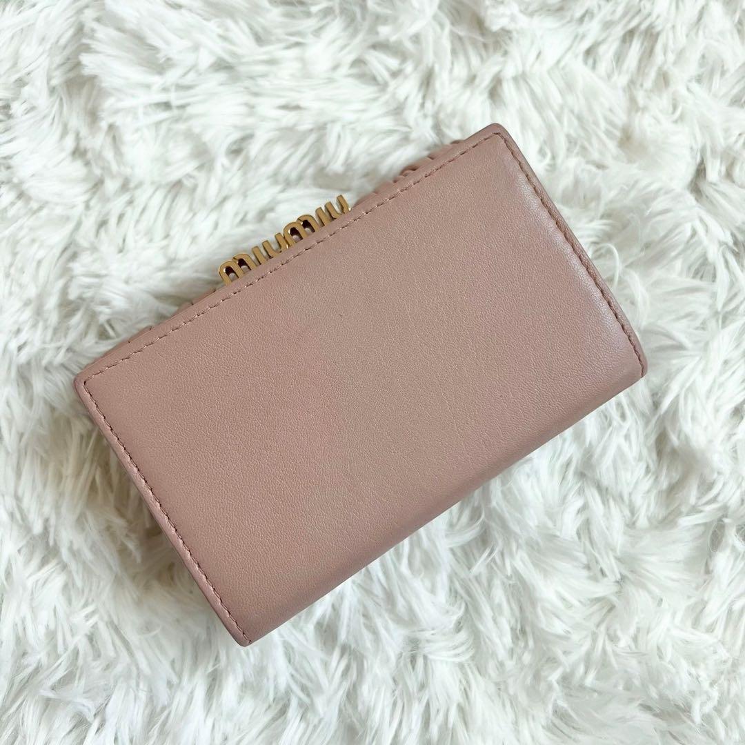 ✨美品✨ミュウミュウ マテラッセ 折り財布 がま口 L字ファスナー 箱