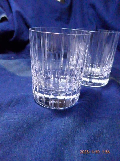 素敵なバカラ Baccarat ハーモニー タンブラーグラス ペア 美品です！ Baccarat バカラ ハーモニー カラータンブラー レッド & グリーン ペア