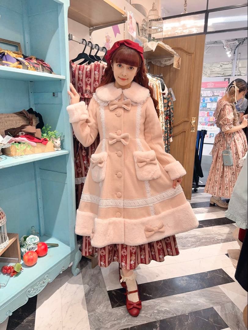 axes femme kawaii スノー ドルチェ コート ピンク - メルカリ