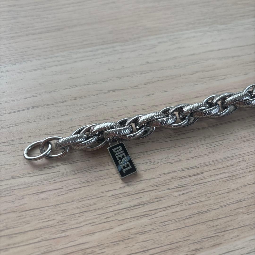 DIESEL チェーンブレスレット Dx1514 シルバー 美品 - メルカリ