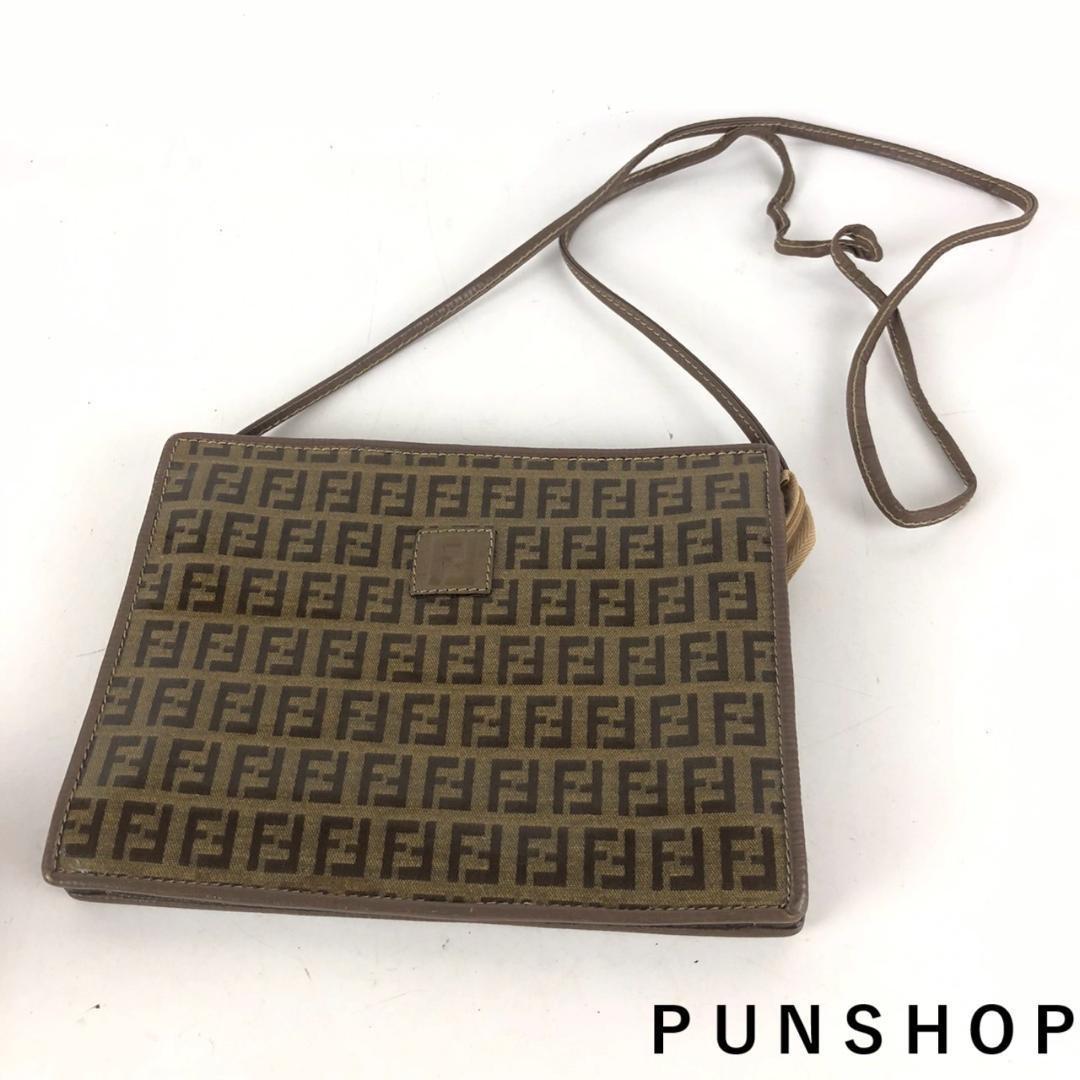 【SomaLi / そまりさん専用】FENDI フェンディ ズッキーノ ショルダ FENDI フェンディ ズッキーノ ショルダーバッグ エナメル ブラウン