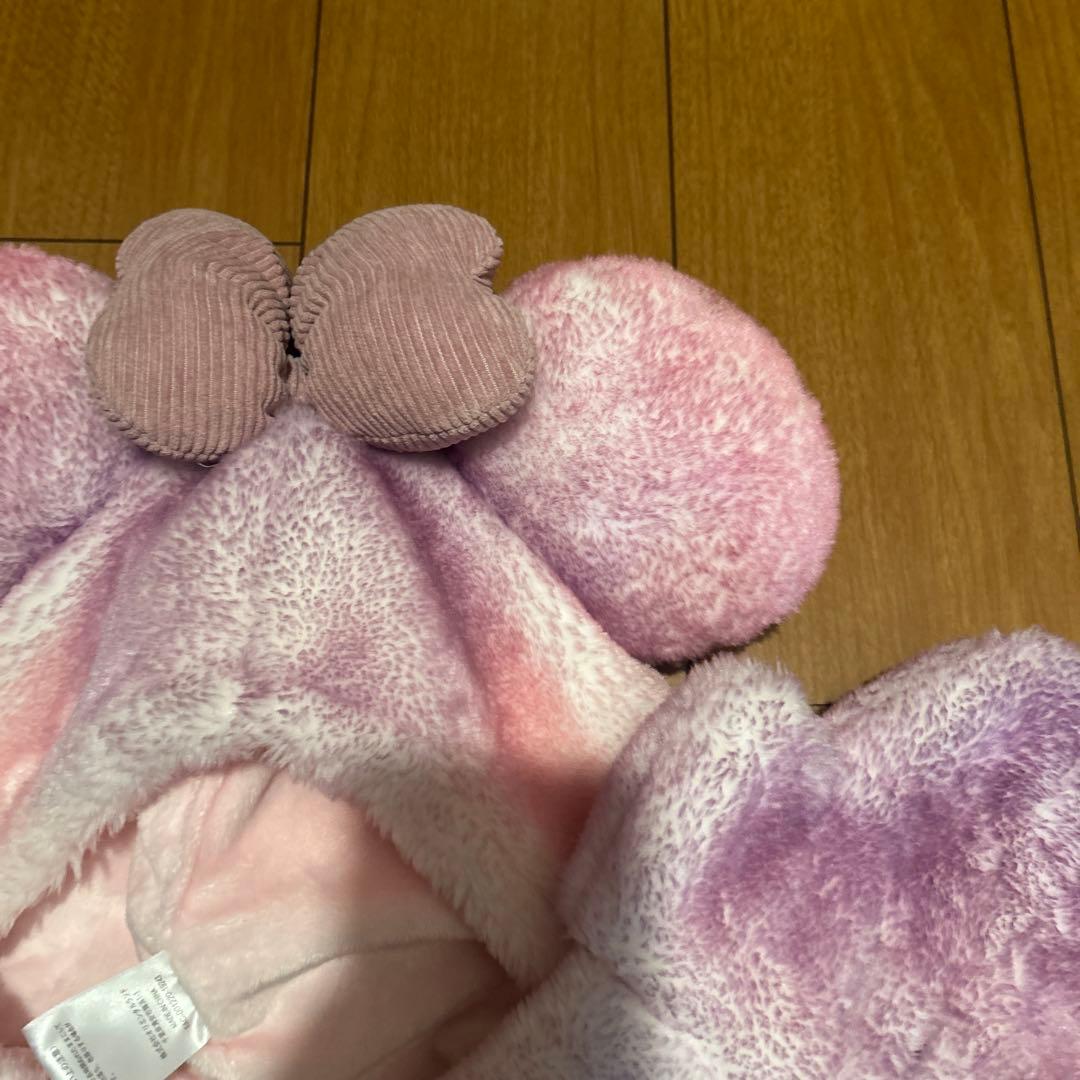 ディズニー ミニー マフラーキャップ ファンキャップ ピンク 紫 - メルカリ