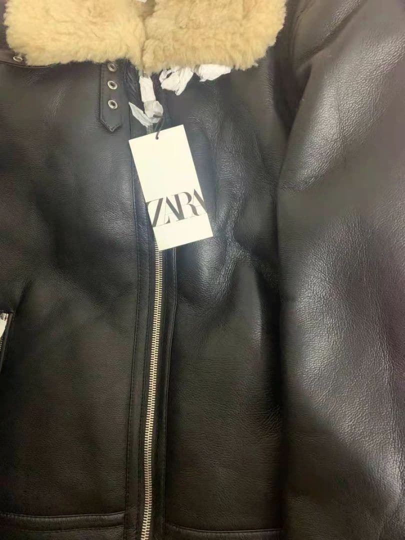 新品 ZARA ダブルフェイス フェイクレザージャケット - メルカリ