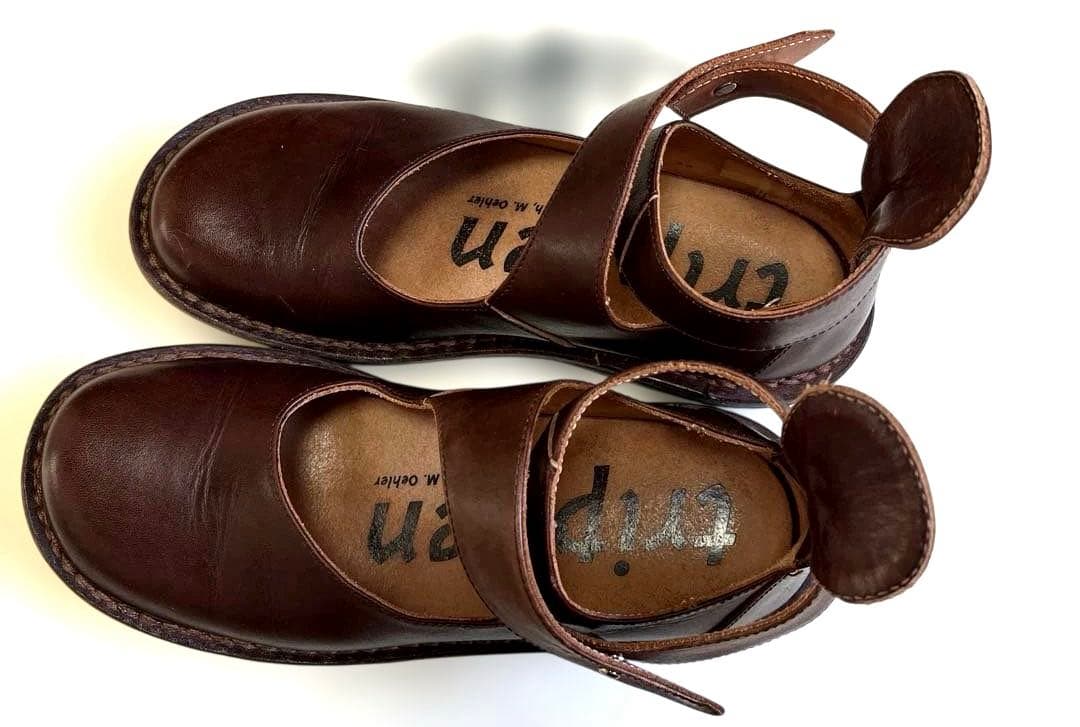 トリッペンtrippen VIVIENNEクロスストラップシューズ　38 茶色 送料無料】trippen[トリッペン]/VIVIENNE-BOX82(Closedシリーズ