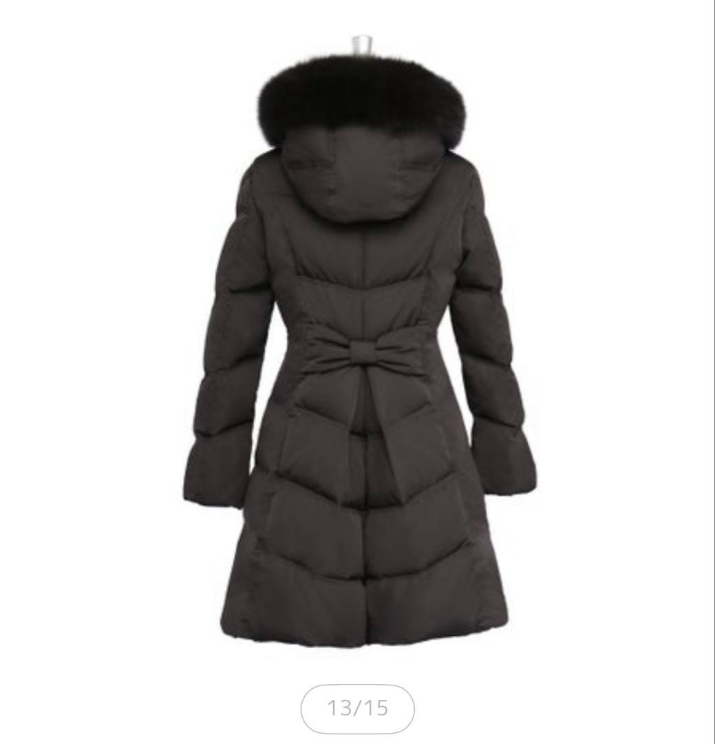 【新品未使用】ファー付きブラックダウンジャケットリボン Amazon | [ファーファー] リボンショートダウンジャケット RWFJ255008