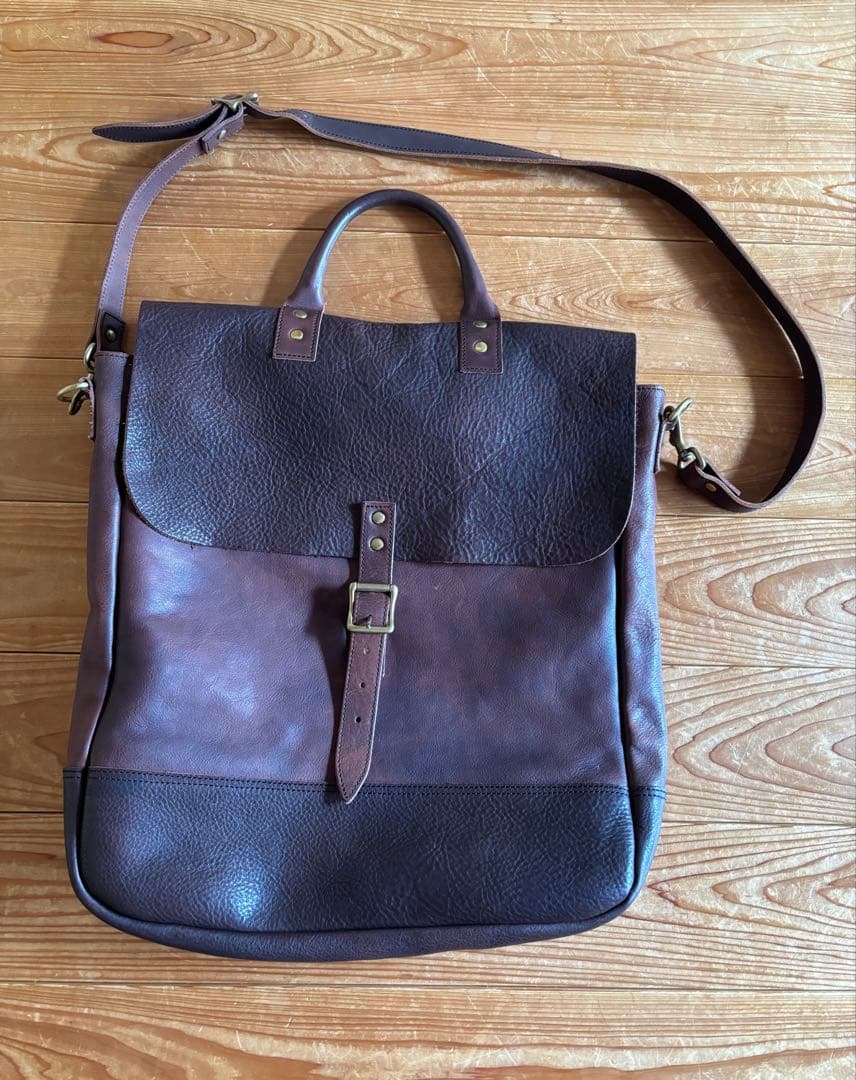 DAPPER’S レザーバック ダッパーズ ホースハイドトートバッグ 茶芯ブラック LOT1609 レザー