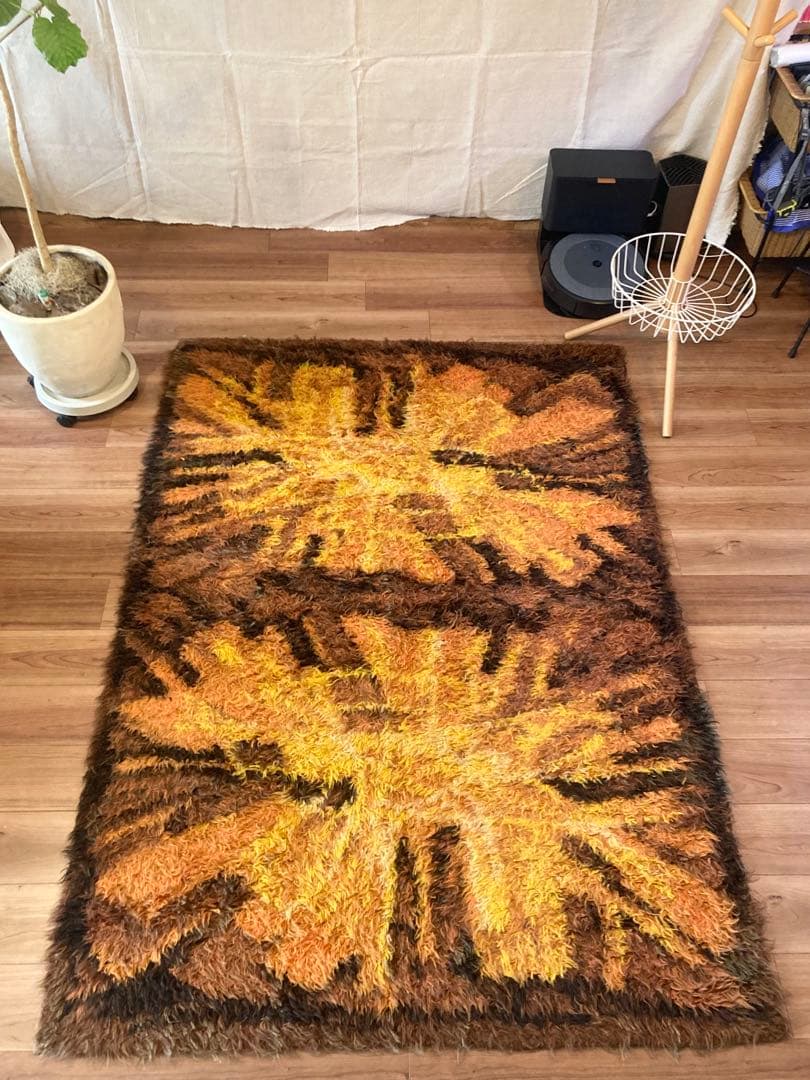 シャギーラグ ヴィンテージ イギリス 135x190cm ラグ シャギーラグ ビクター 140×200cm （ ラグマット イギリス 絨毯