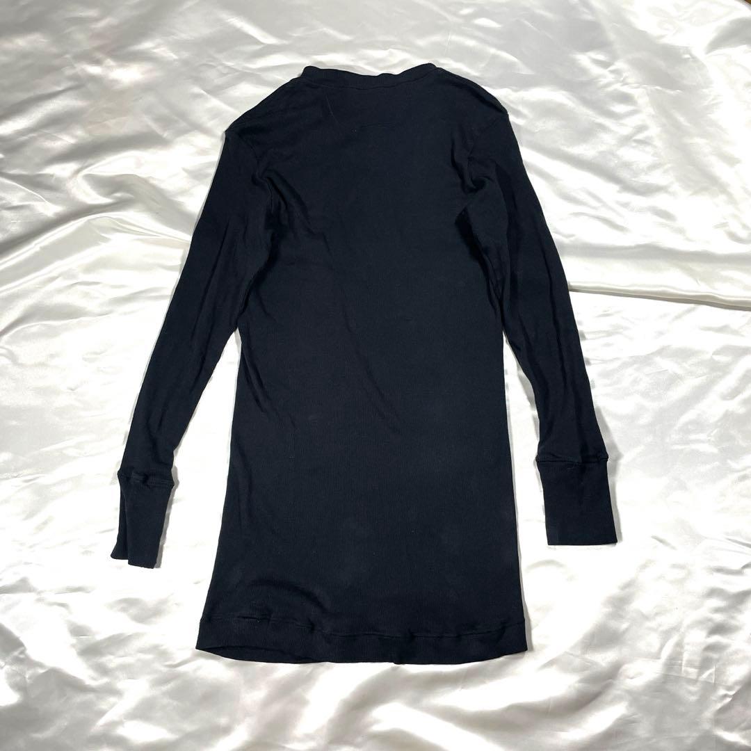 ヴィヴィアンウエストウッド オーブ刺繍 サーマル ロンT ブラック