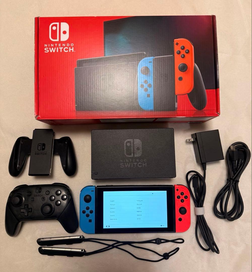 Switch本体　ケース・プロコン付き okaidoku44_wss-66f4bdodhrg6