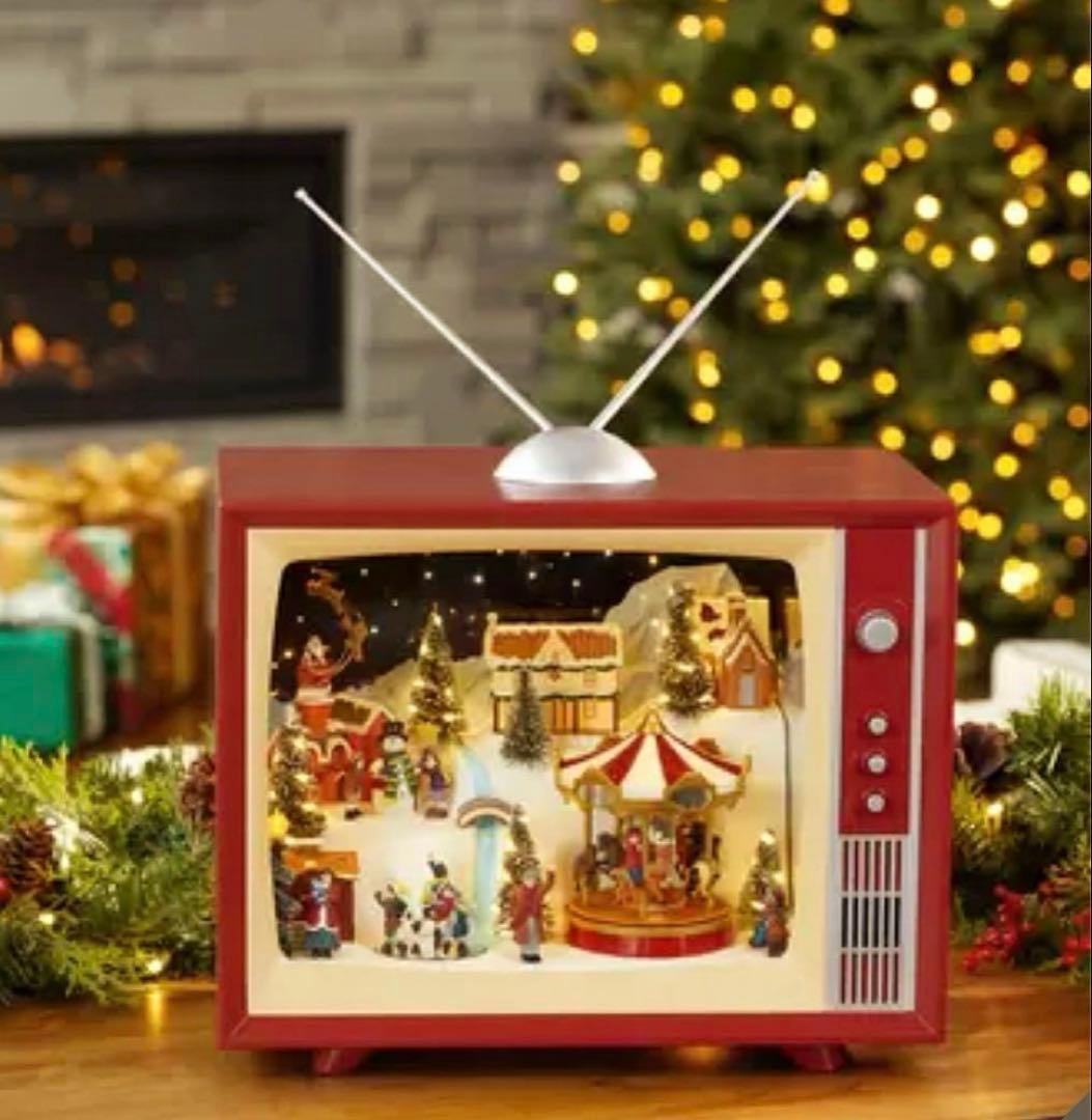 コストコクリスマス レトロ TV ライト & ミュージック付 クリスマス