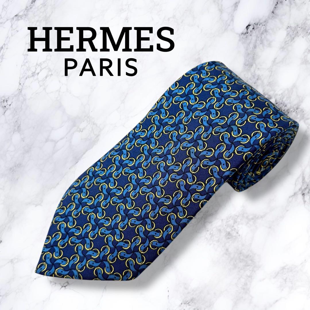 極美品】エルメス HERMES シルク100% 総柄 ネクタイ フランス製 - メルカリ