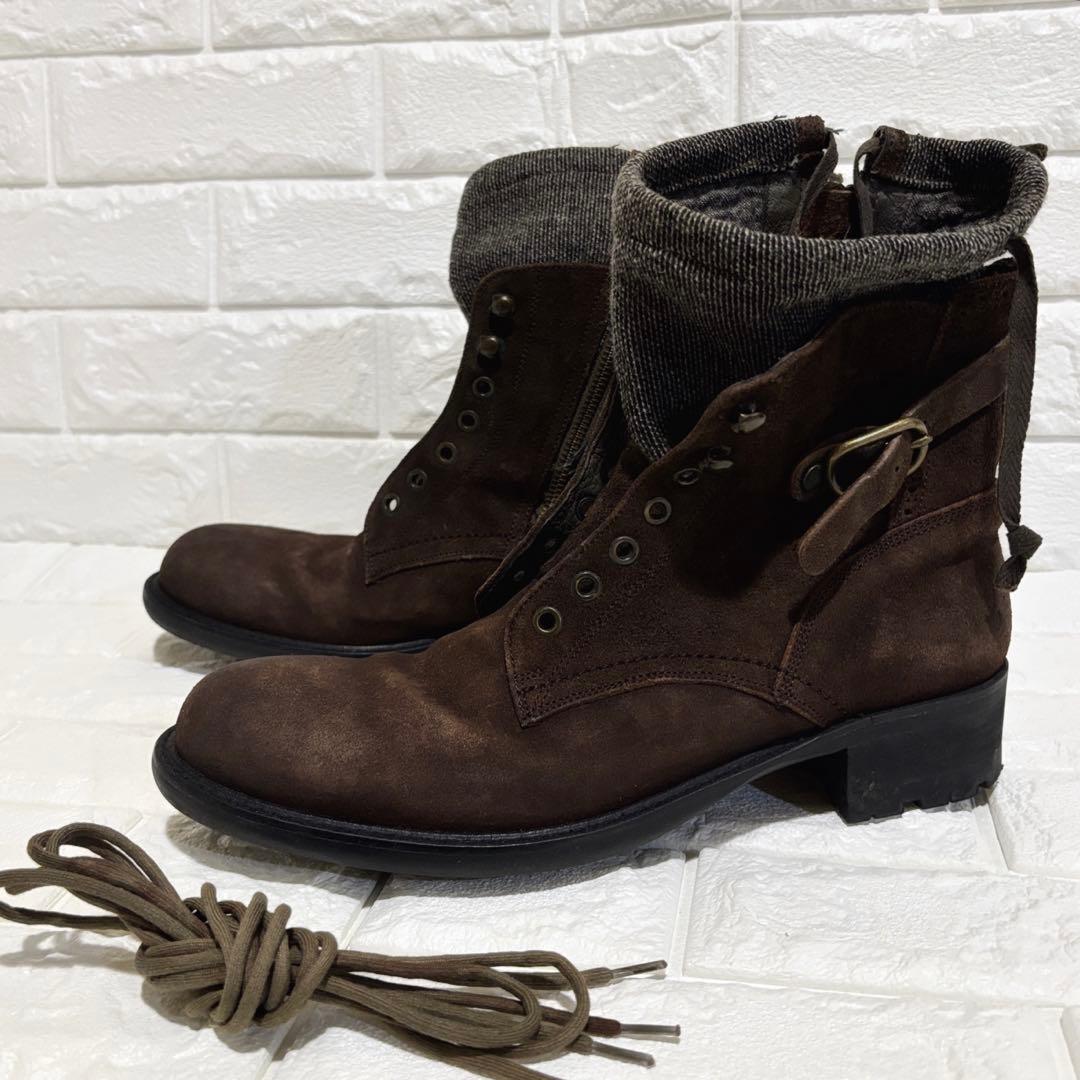 アルフレッドバニスター レースレイヤードワークブーツ 40 y2k スウェード レースアップ ワークブーツ｜alfredoBANNISTER / アルフレッド・バニスター