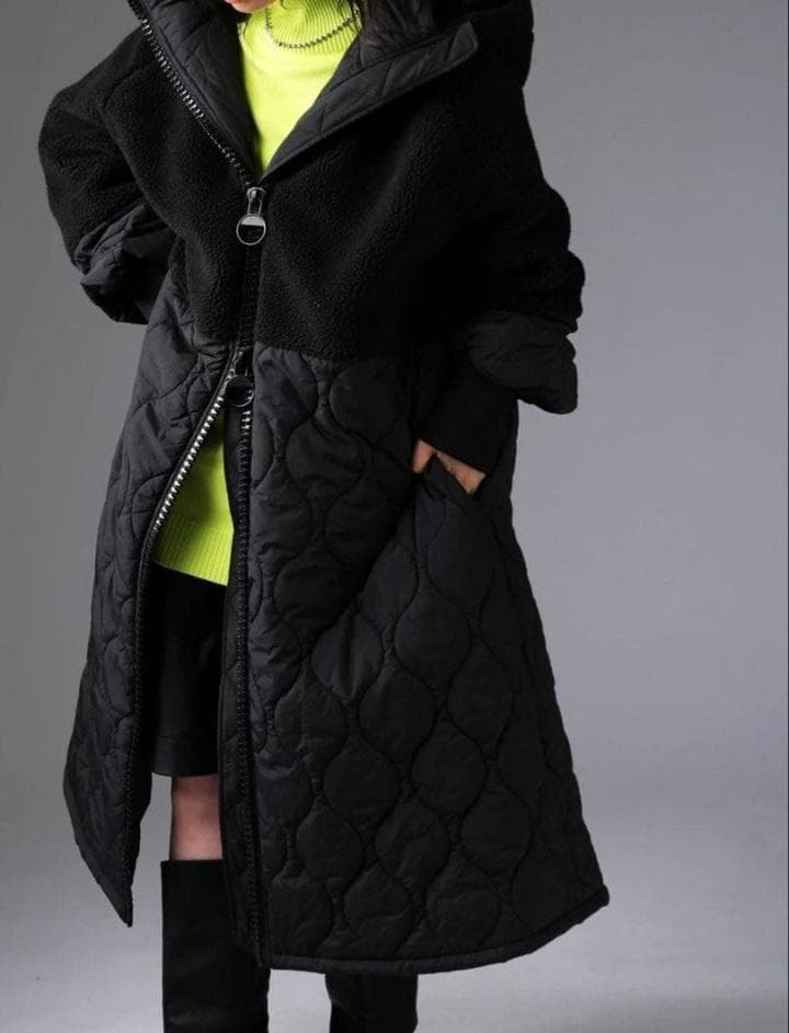 antiqua アンティカ ビッグファスナーロングコート【ブラック】 - メルカリ