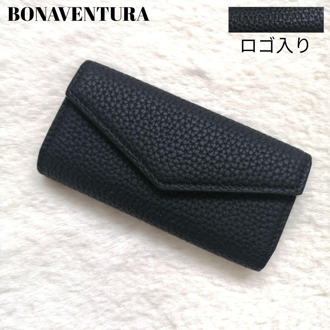 美品☆ボナベンチュラ　キーケース　スリム　シュリンクレザー　4連　ブラック スリム キーケース シュリンクレザー