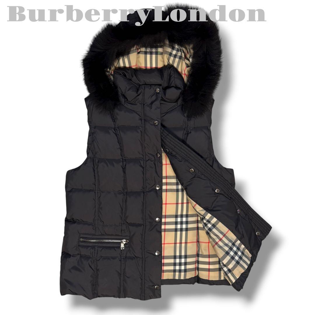 美品✨BURBERRY LONDON バーバリーロンドン　ダウンベスト ブラック バーバリーロンドン ダウンベスト の買取実績【ブランディア】 (1ページ目)