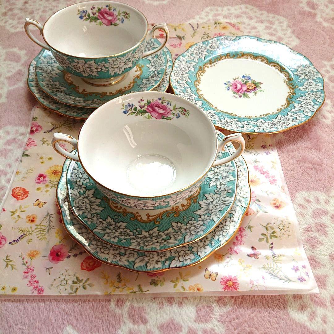 ロイヤルアルバート　エンチャントメント　ダブルハンドルスープカップ2客とプレート ロイヤルアルバート(Royal Albert)商品一覧【公式】Handleハンドル