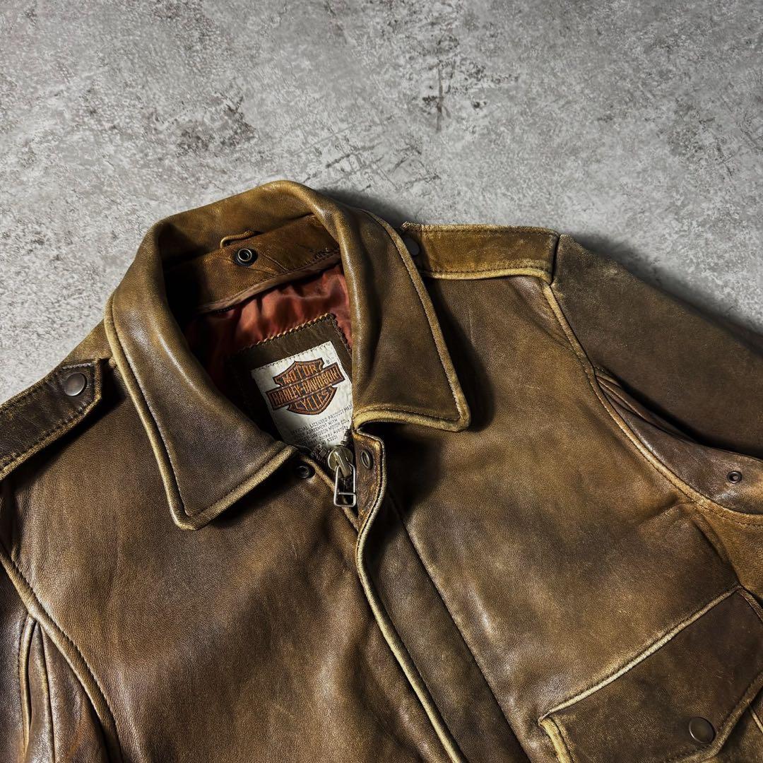 90s ハーレーダビッドソン フライトレザージャケット A-2 G-1 - メルカリ