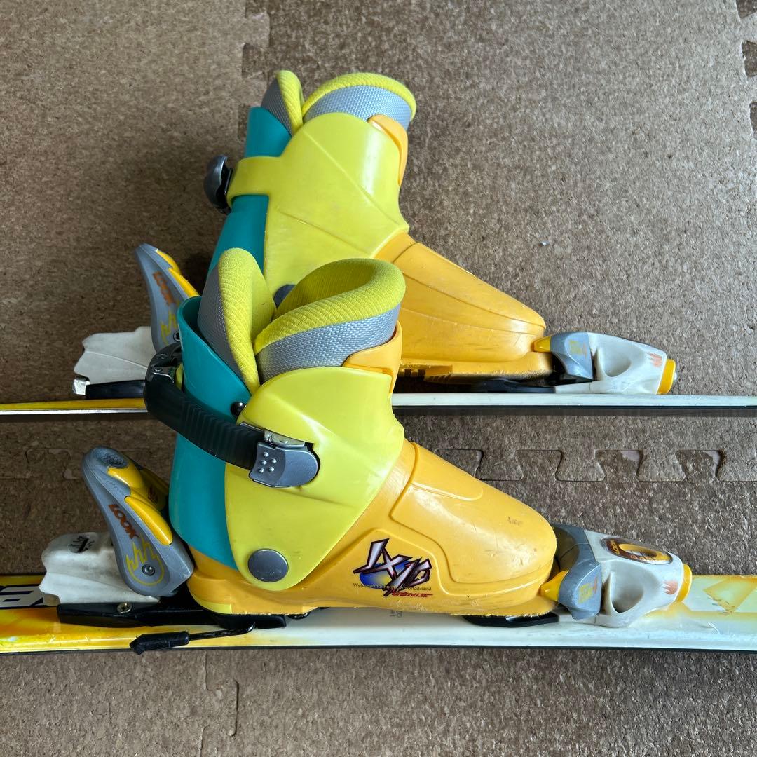 KAZAMA スキー板（100㎝）とブーツ（21.0㎝）セット キッズ イエロー