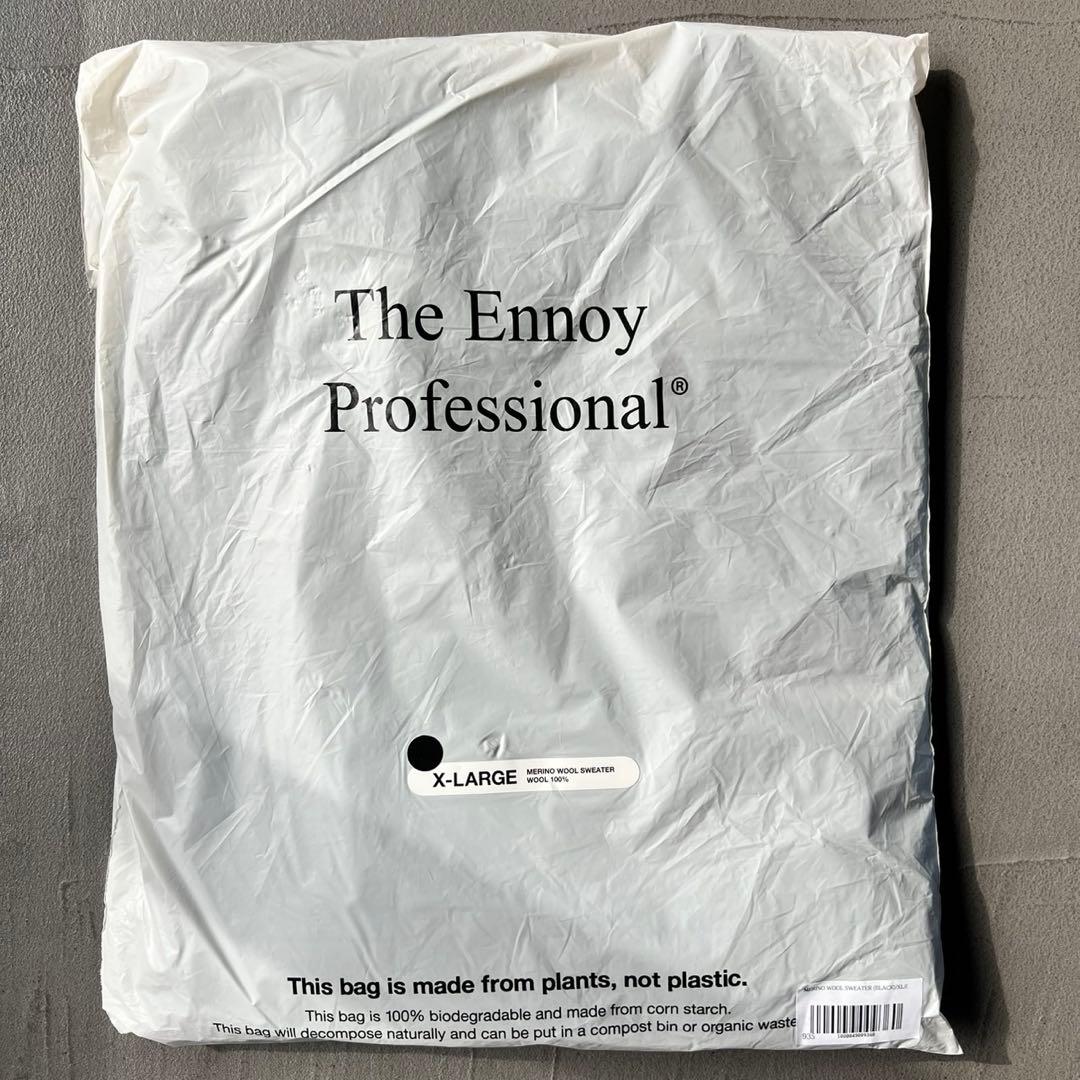 MERINO WOOL SWEATER BLACK ennoy ブラック XL - メルカリ