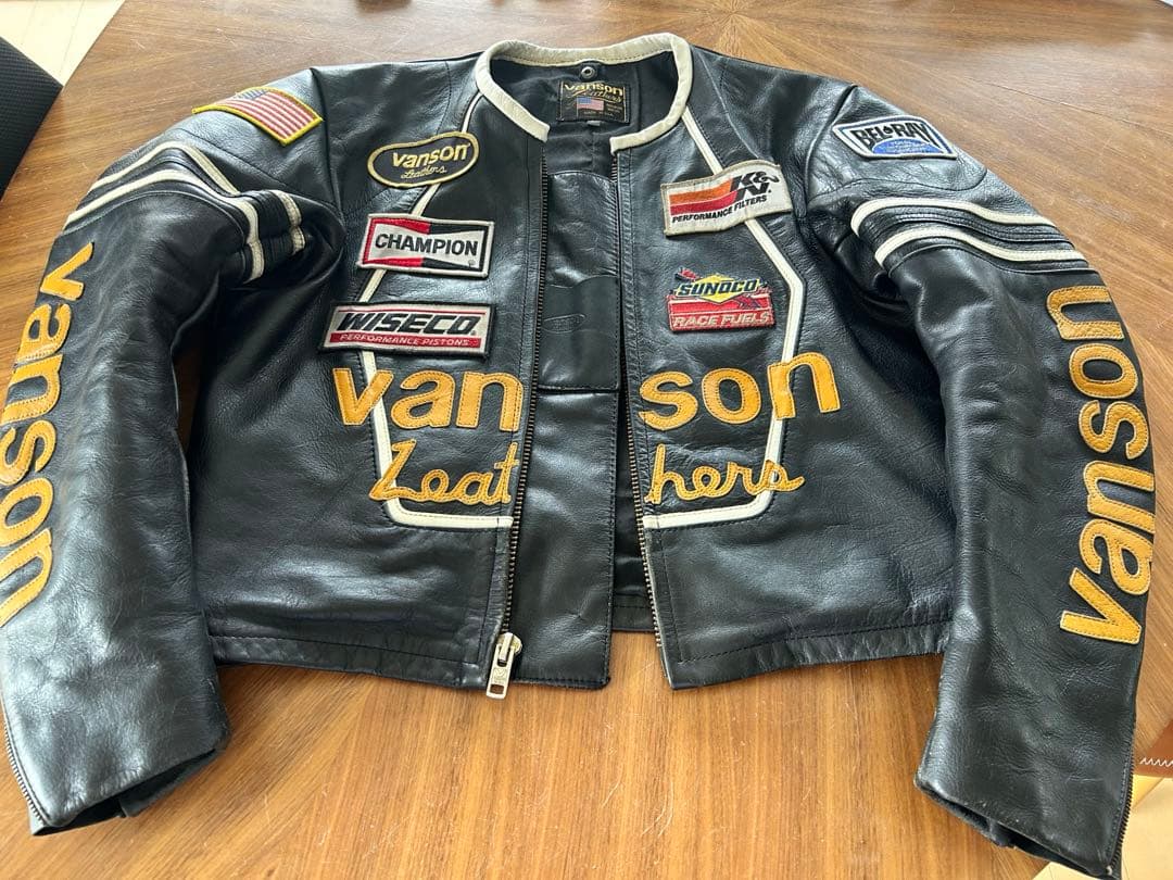 ◼︎稀少【vanson 40 】ブラック ワンスターバンソンシングル