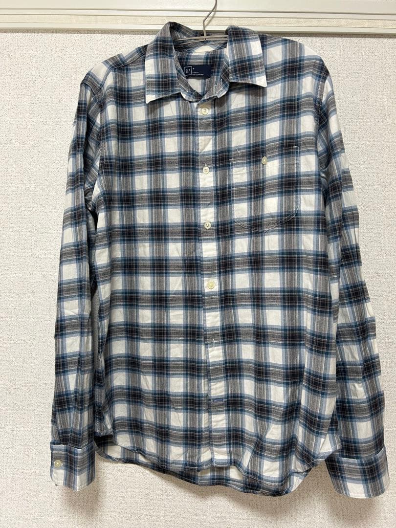 00s OLD GAP シャドーチェック オンブレ 長袖シャツ Lサイズ - メルカリ