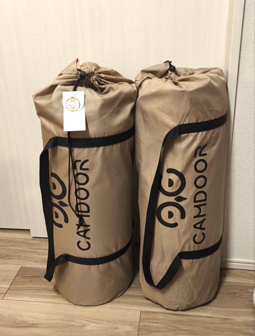 CAMDOOR インフレーターマット　ベージュ　 2個セット キャンプマット 10CM、インフレータマット、ソロ キャンプ | Camdoor