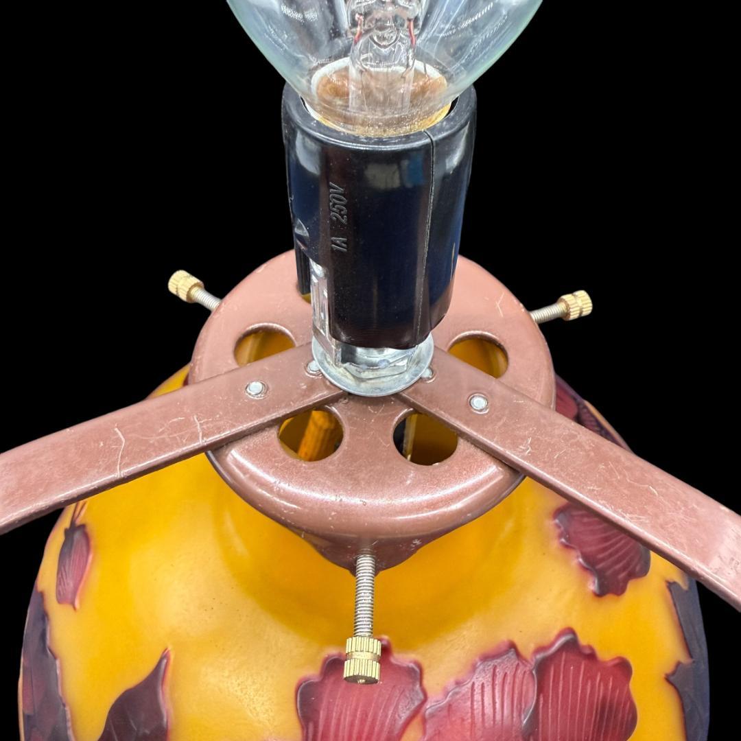 高さ35㎝【希少】【特大】エミールガレ風 レプリカ ランプ 卓上照明