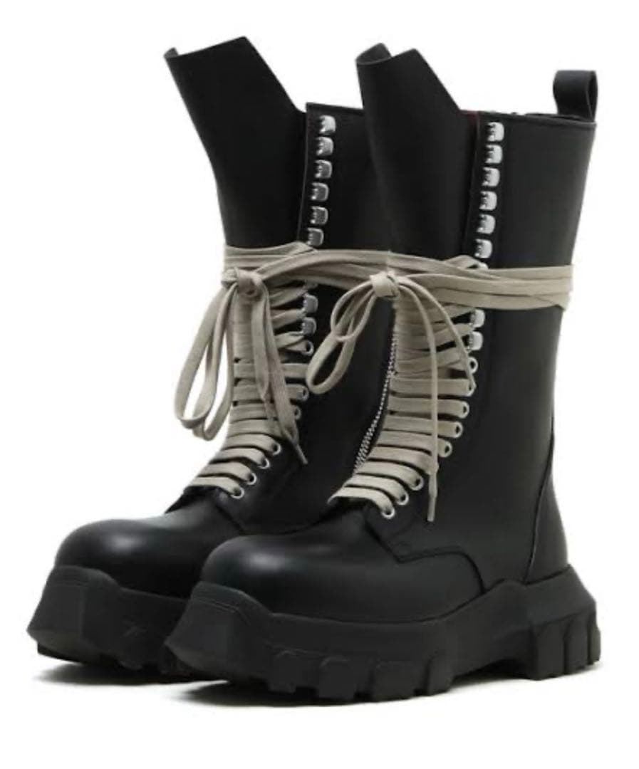 rick owens bozo tractor boots laceup - メルカリ