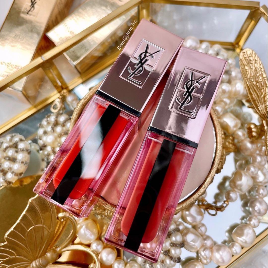 ２点イヴ・サンローラン　ルージュ ピュールクチュール ヴェルニ ウォーターグロウ ルージュ ピュールクチュール ヴェルニ ウォーターステイン 617 ダイブ