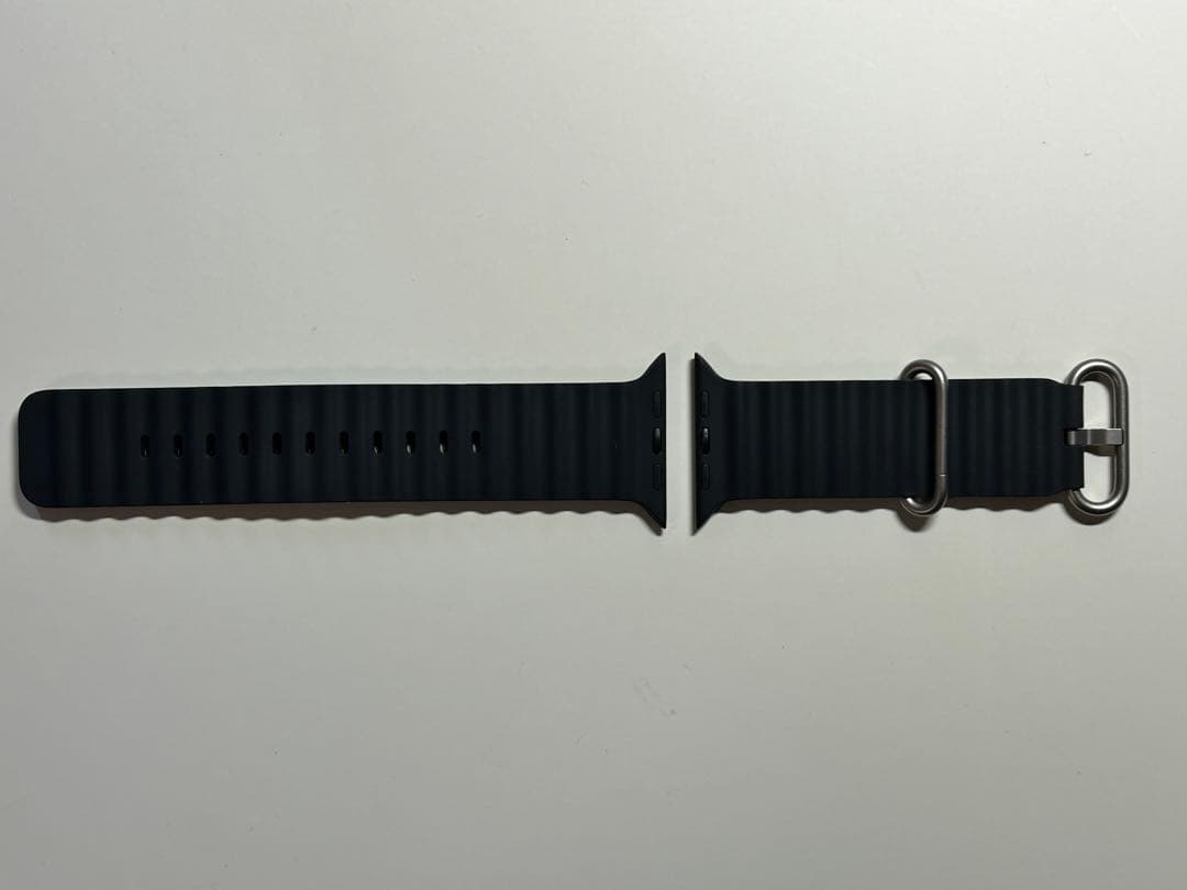 【美品・箱なし】純正49mmオーシャンバンド・ブラック（ナチュラルチタニウム）④ 49mmケース用ブラックオーシャンバンド - ナチュラルチタニウムの