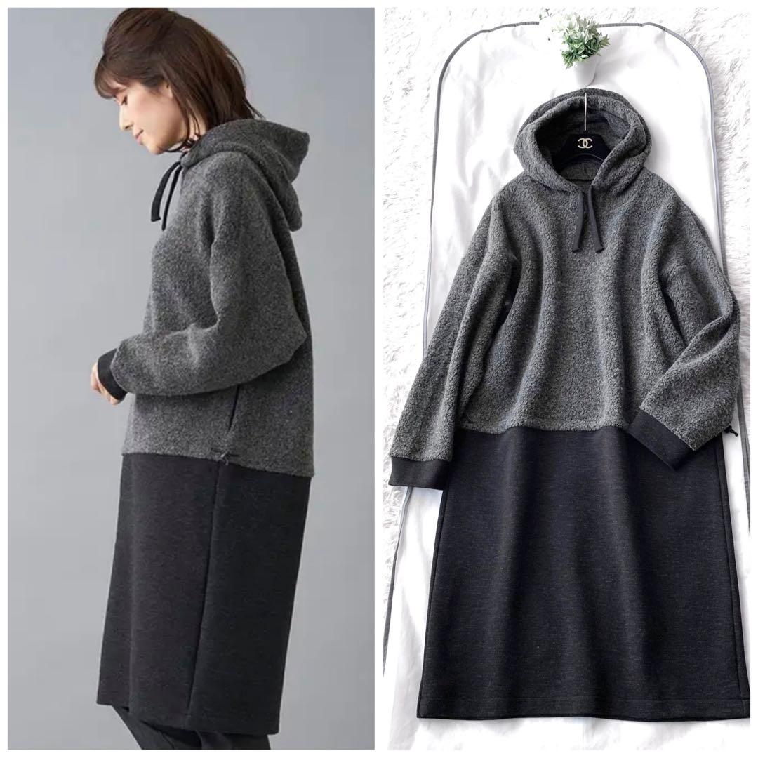 新品同様‼️ Leilian WHITE LABELフード付き ふんわりワンピース ワンピース【THE NEW】【Leilian WHITE LABEL】|レリアン | レリアン