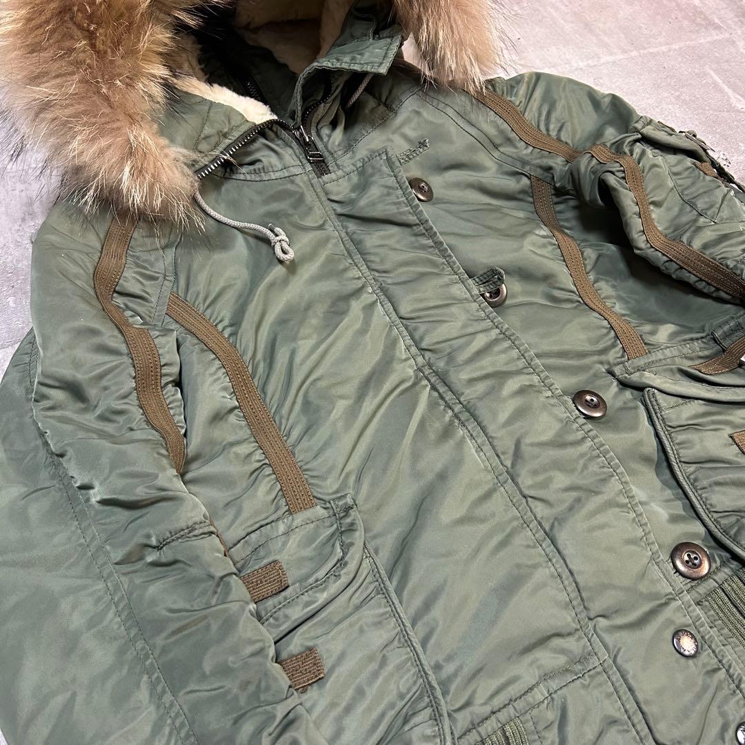 00s archive avirex n-2b fur jacket y2k - メルカリ
