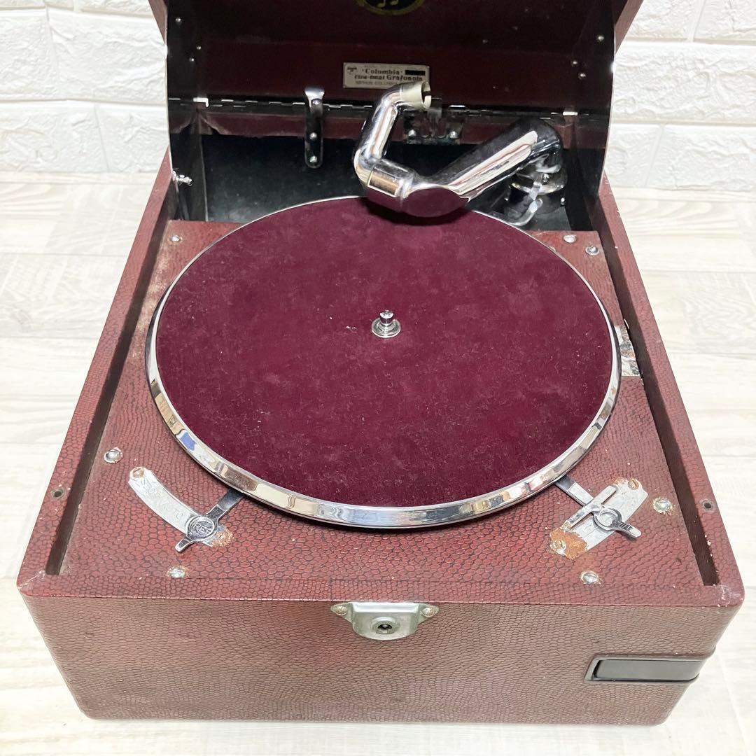コロンビア 蓄音機 G-241 Colombia 昭和レトロ レコードプレーヤー