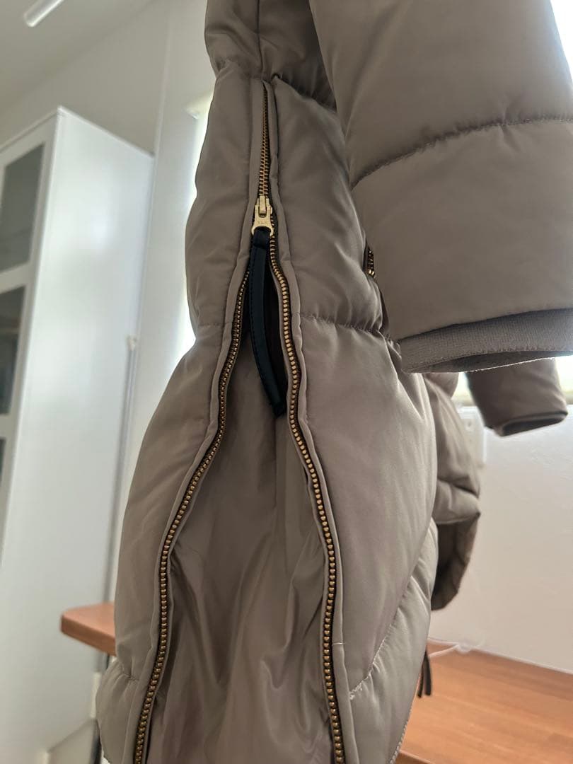 soeur7 サイドジップ スリットロングダウンコート♡カーキ soeur7