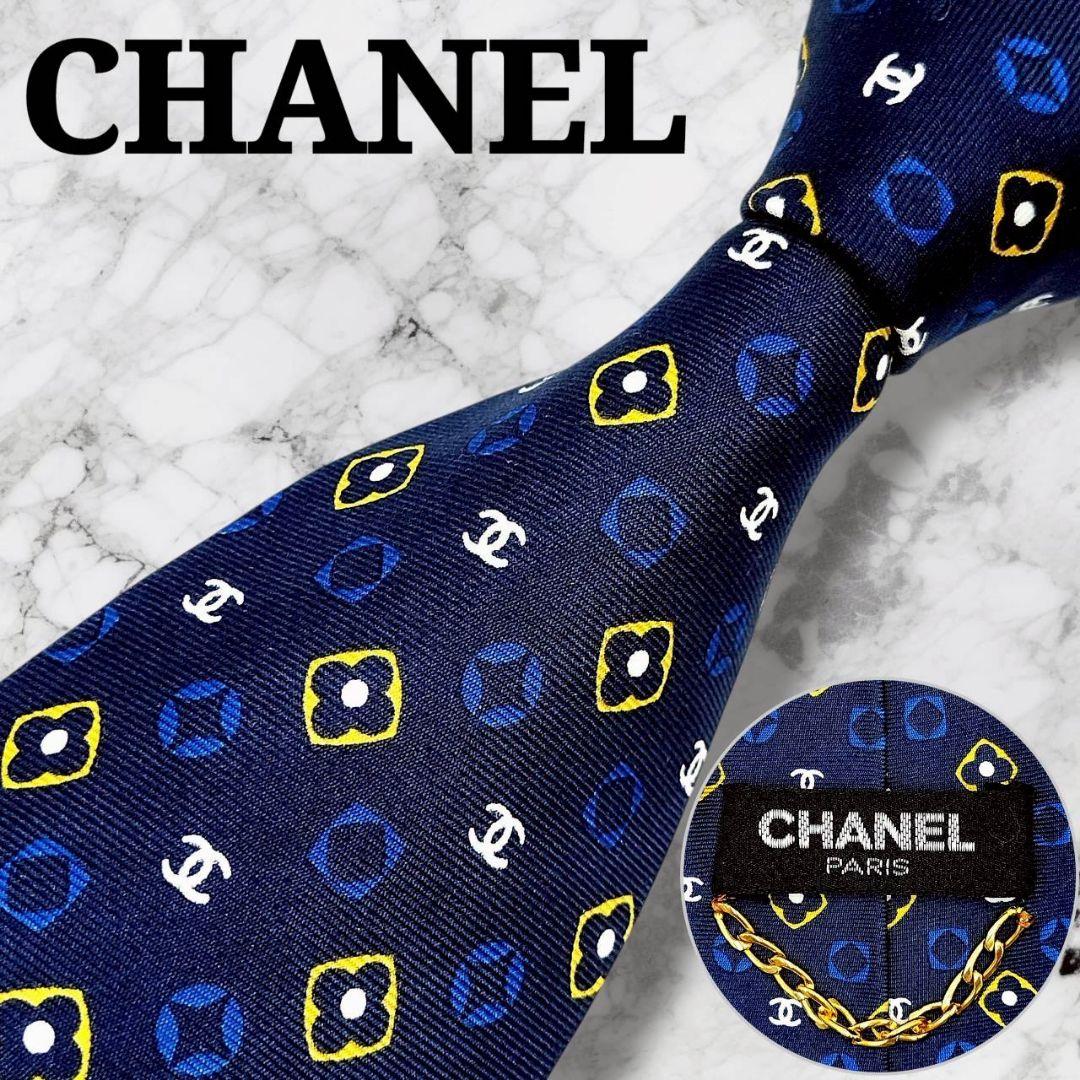 美品 シャネル ココマーク カメリア モノグラム 小紋 パターン柄 総柄