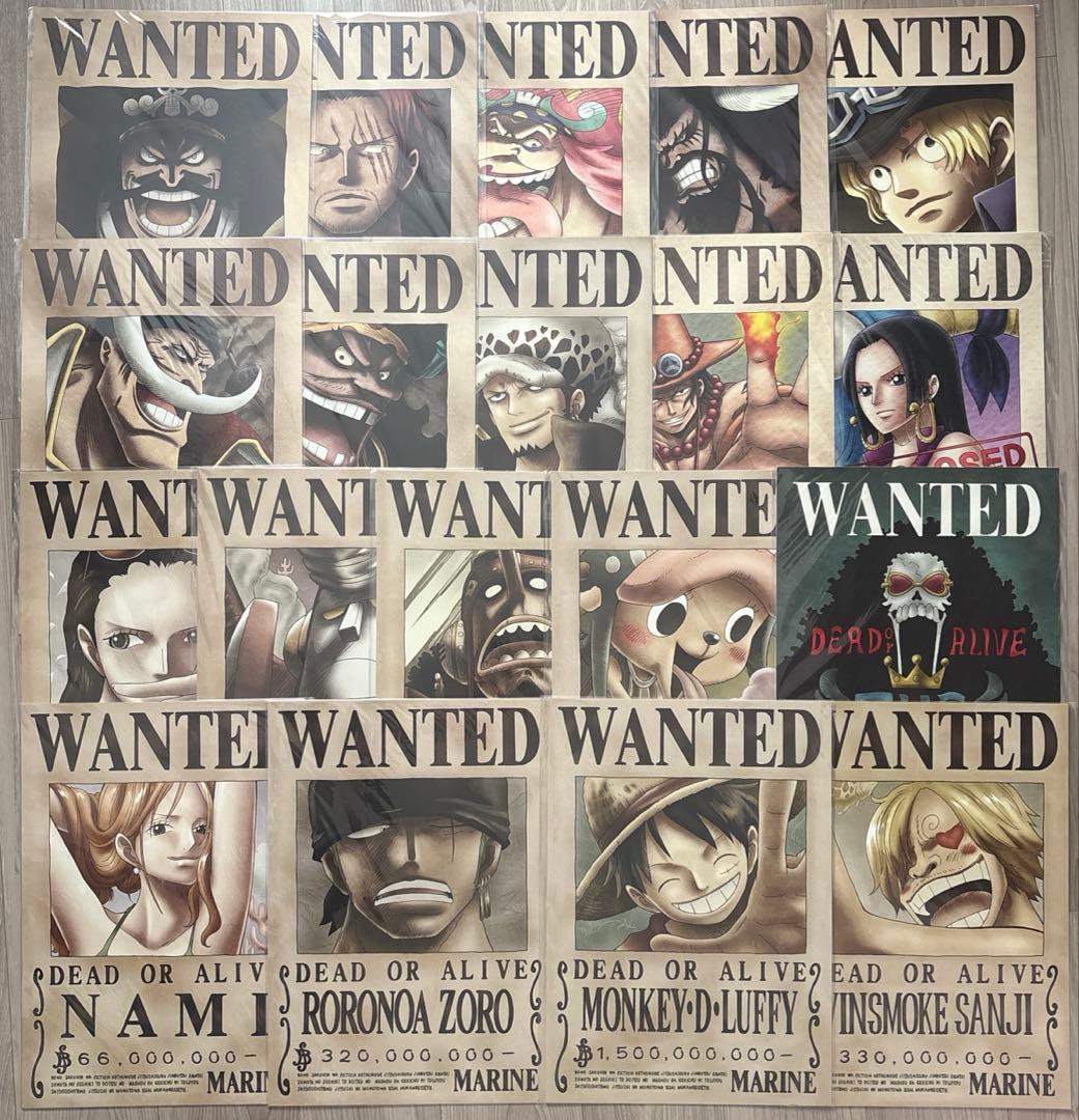 ONE　PIECE　ワンピース　手配書ポスター　海軍発行 公式手配書 ONE PIECE ワンピース 手配書ポスター 海軍発行 公式手配書 - メルカリ