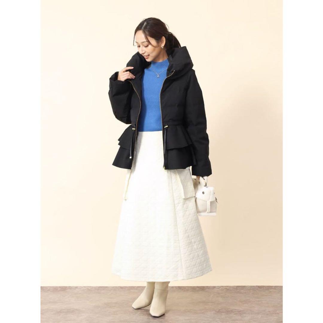 完売品✨定価34.000円✨フェンネル フレアペプラムダウンコート