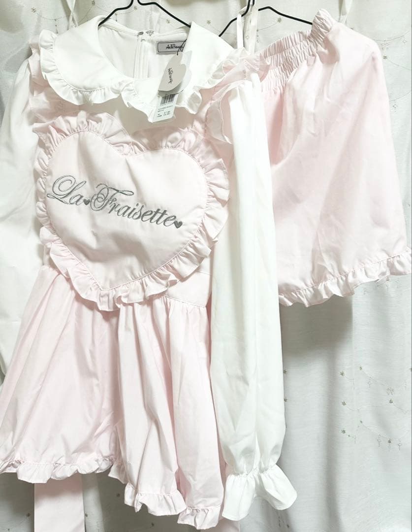 Ank Rouge ハートエプロン セットアップ ピンク ハートエプロンセットアップ - Ank Rouge(アンクルージュ)の