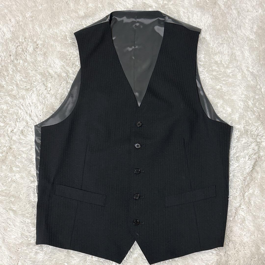 美品】レミュー スリーピース スーツ セットアップ 洗える AB6 L 黒